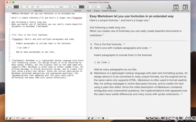 Easy Markdown v1.9.1 网页代码编辑软件 Mac版 For Mac 文本编辑 浏览器工具 英文版