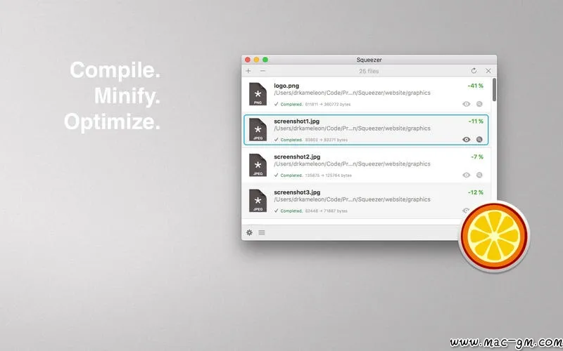 Squeezer v2.9.6 多功能压缩器/编译器 Mac版 For Mac 系统优化 图像工具 英文版
