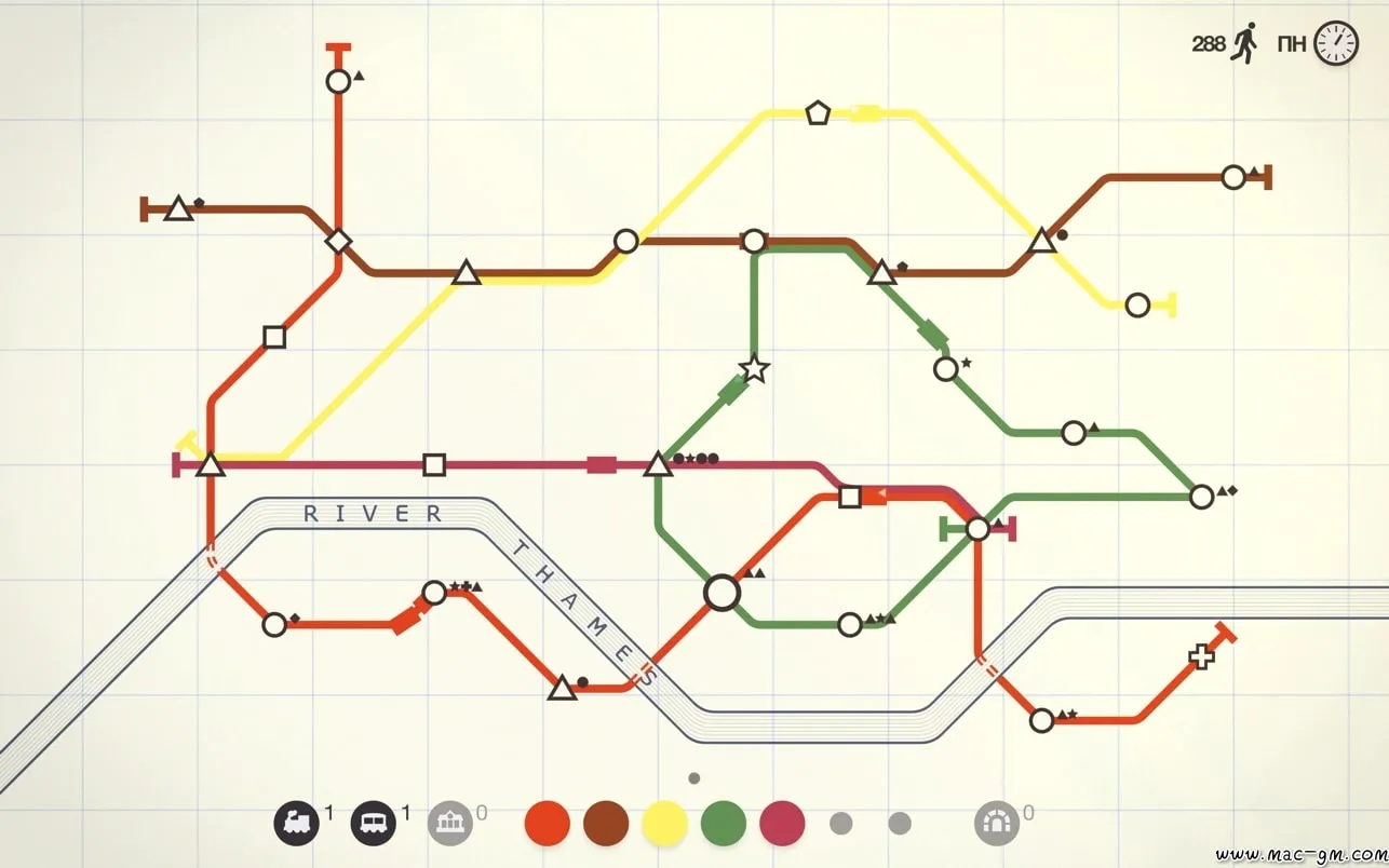 迷你地铁 Mini Metro v2.52.0 Mac版 For Mac 策略 建造 中文版