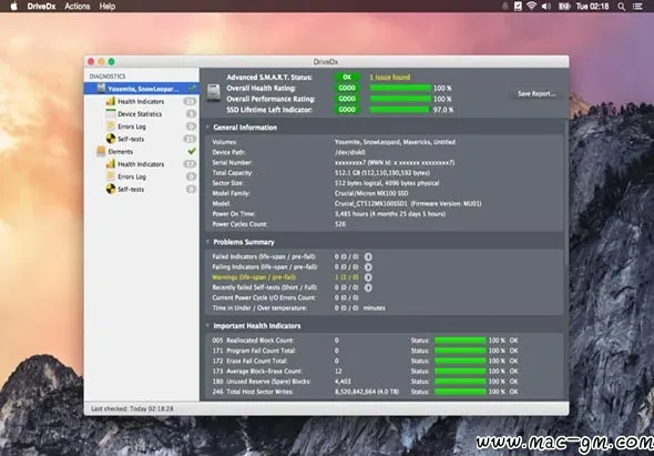 DriveDx v1.12.1 硬盘检测工具 Mac版 For Mac 音频工具 图片处理 英文版