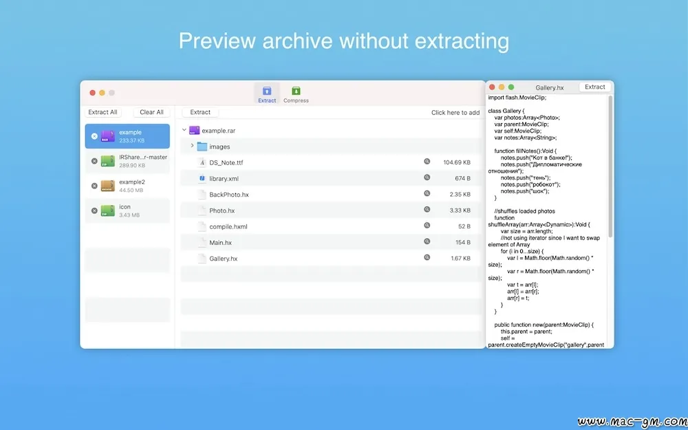 iFastZip v9.0 压缩解压工具 Mac版 For Mac 中文版