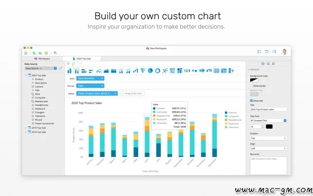 Navicat Charts Creator Navicat v1.2.17 图表创建工具 Mac版 For Mac 图像工具 数据库工具 中文版