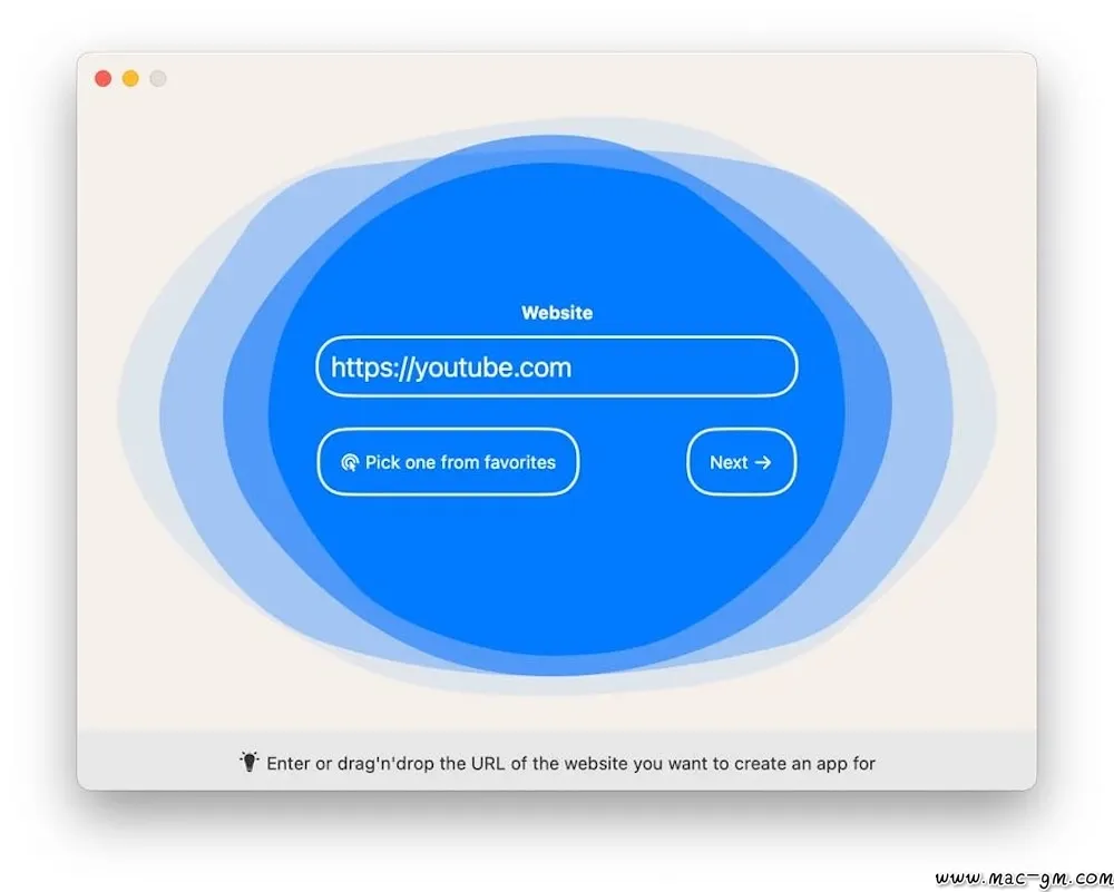 Web2Mac 将网站转为本地APP v1.2 Mac版 For Mac 英文版