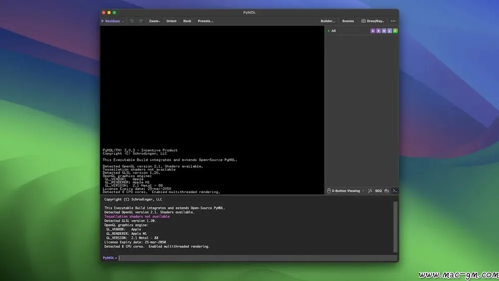 Schrodinger PyMOL v3.0.3 生物分子结构可视化和模拟软件 Mac版 For Mac 英文版