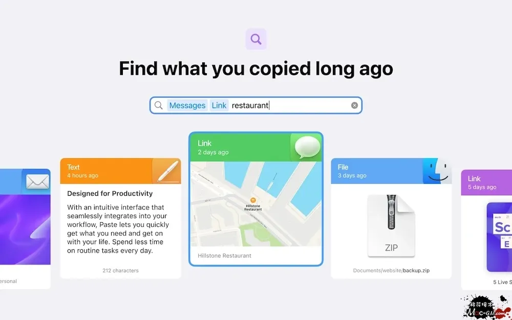 Paste v6.5.2 剪贴板工具 Mac版 For Mac 浏览器工具 备份同步 中文版