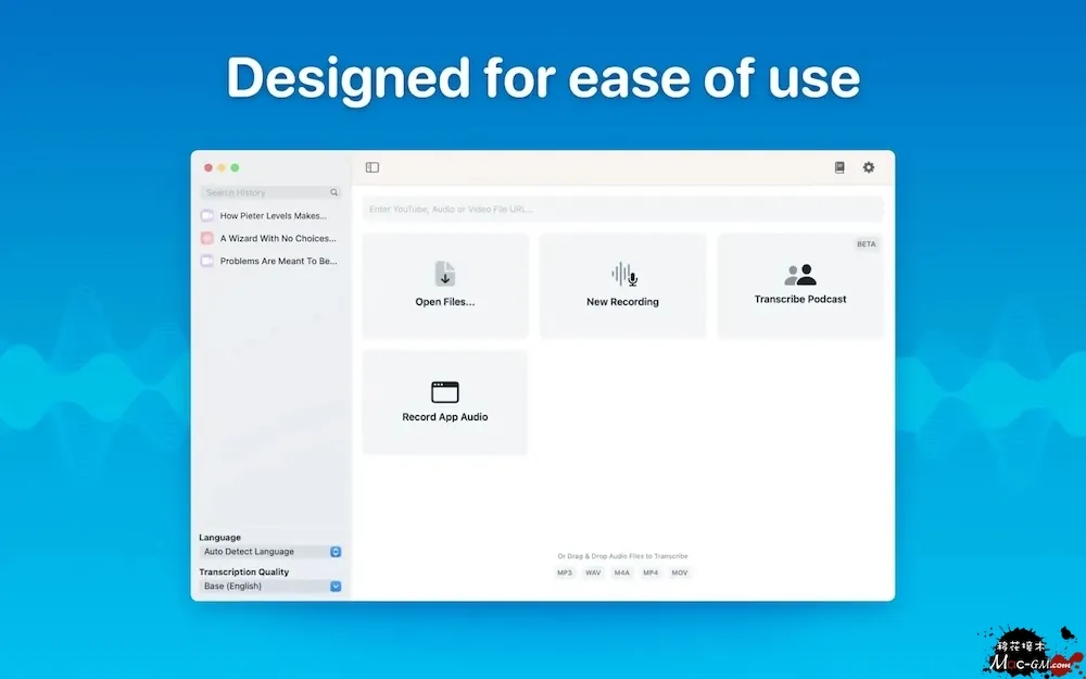 Whisper Transcription v15.4 离线语音转录文字工具 Mac版 For Mac 音频工具 笔记写作 英文版
