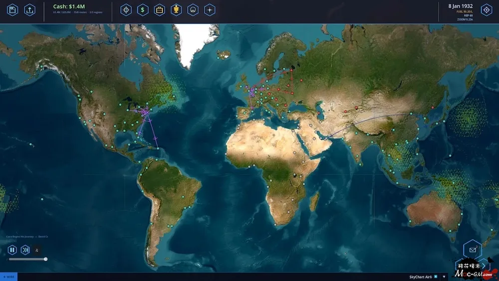 天空图:航空公司总裁 SkyChart: Airline Executive v0.6.106.7 Mac版 For Mac 航空公司经营 中文版