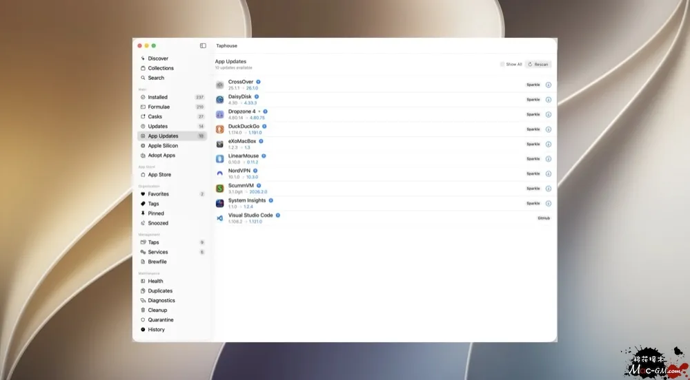 Taphouse Pro v1.5.8.5 Homebrew 图形化管理工具 Mac版 For Mac 开发工具 英文版