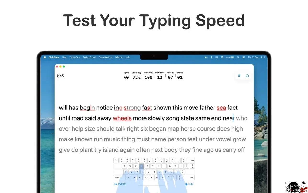 ClickClack - Typing Trainer v5.1.0 打字训练器 Mac版 For Mac 效率工具 中文版