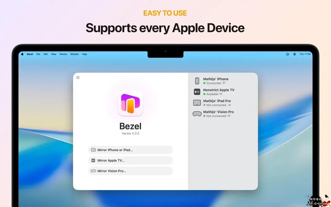 Bezel Phone Mirror v5.2.1 手机投屏镜像工具 Mac版 For Mac 中文版
