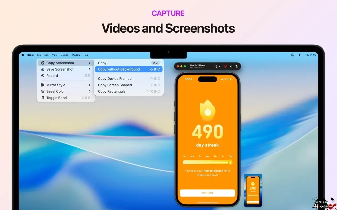 Bezel Phone Mirror v5.2.1 手机投屏镜像工具 Mac版 For Mac 中文版