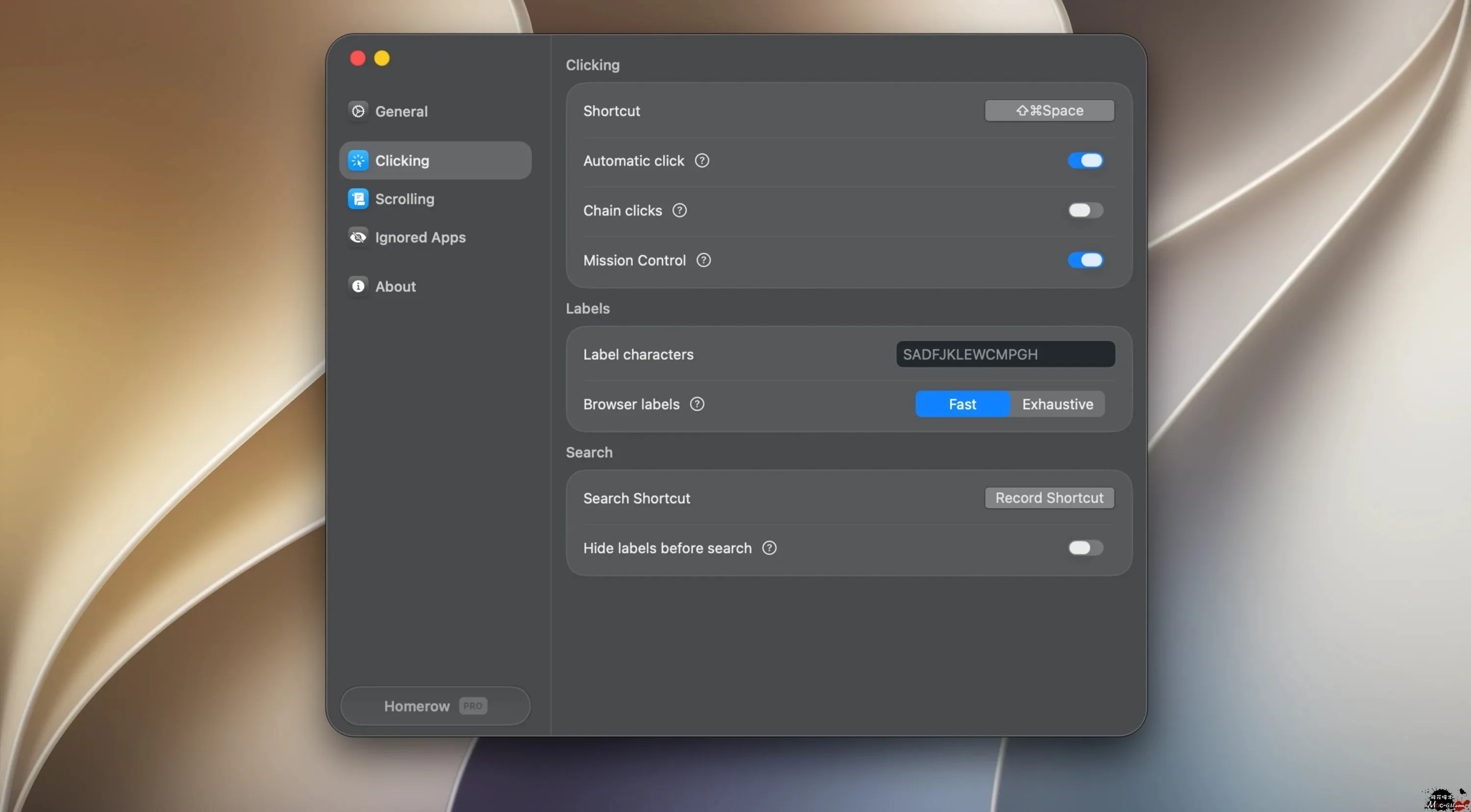 Homerow v1.5.3 键盘界面导航工具 Mac版 For Mac 英文版
