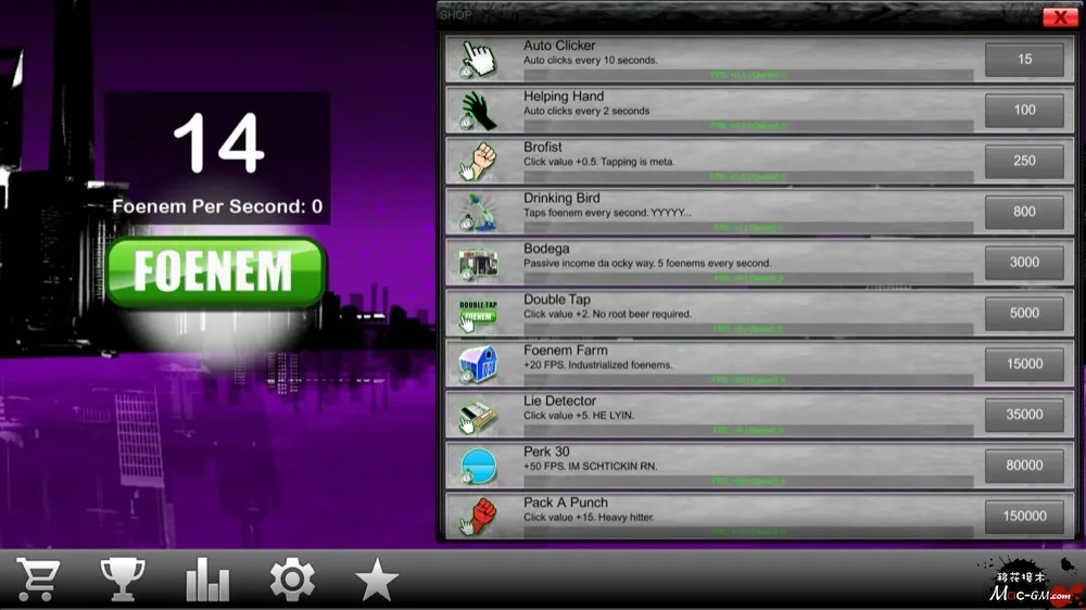PeeWee Purpdrank's FOENEM Clicker v1.0 Mac版 点击放置 英文版